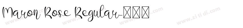Maron Rose Regular字体转换